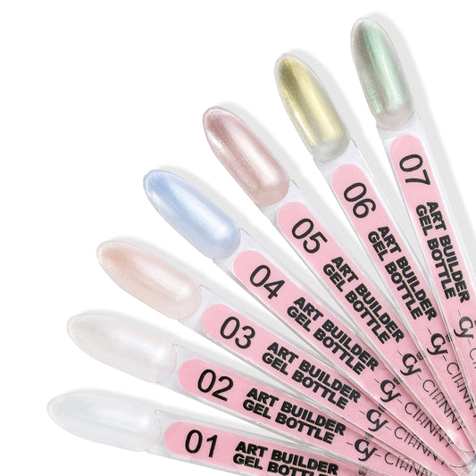 Builder gel para hacer la técnica biab, viscocidad media, es un gel flexible para hacer reparaciones, capping y alargamiento hasta un #4. Es más fuerte que el rubber gel pero menos viscoso que el gel de construcción tradicional. Disfrútalo en sus tonos perlados.