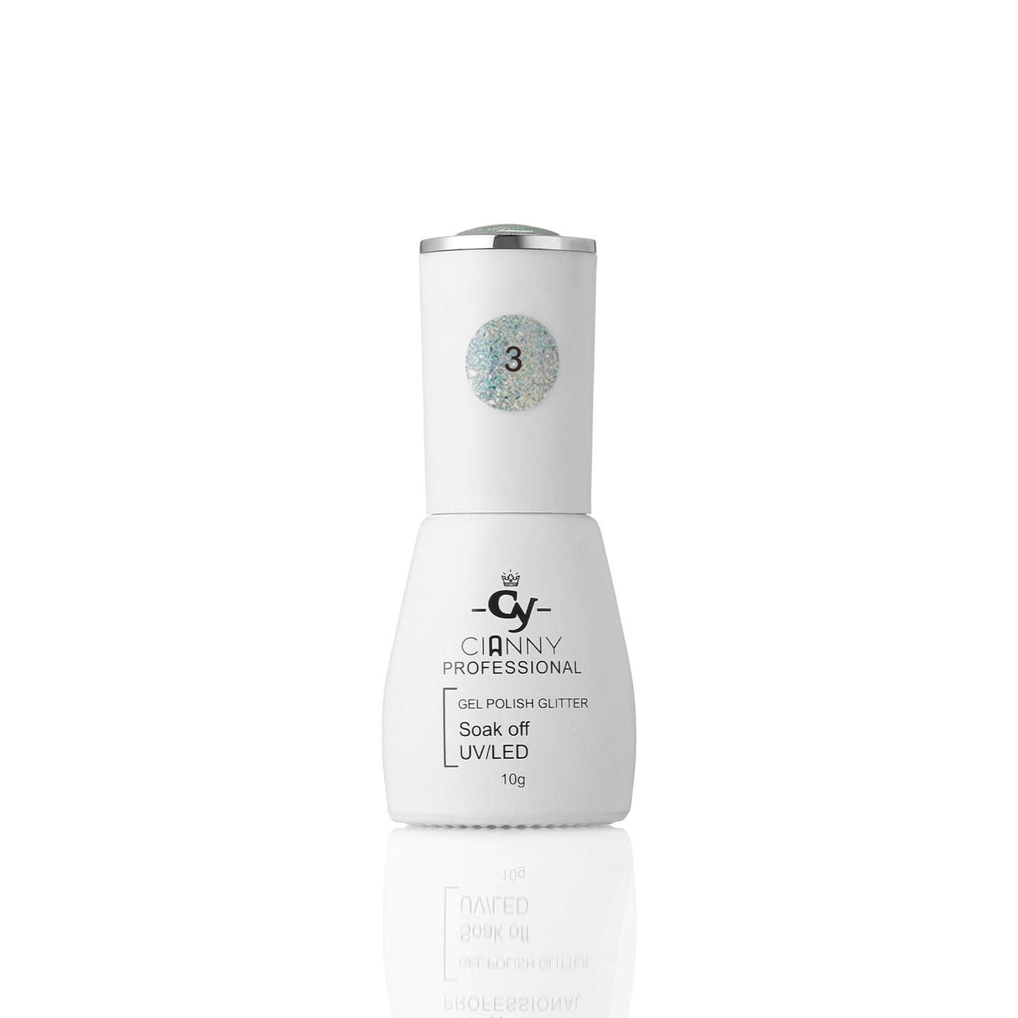 Gel polish con efecto reflectivo que se logra ver con juego de luces.