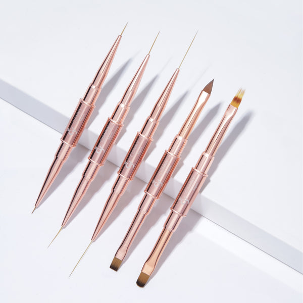Set De Pinceles Cianny Mano Alzada X 5Pcs Doble Punta