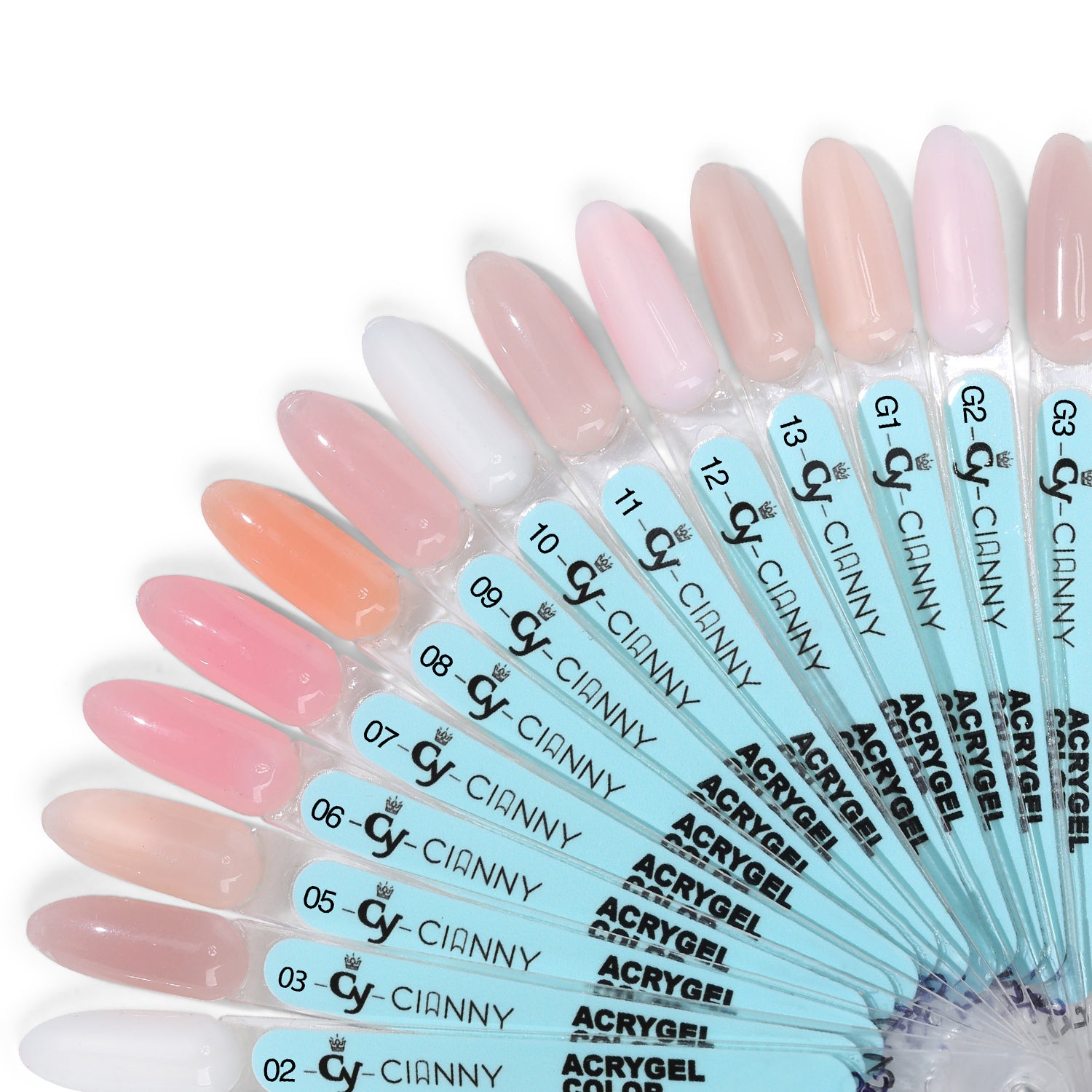Acrygel, producto ideal para construir o alargar las uñas, fácilmente moldeable aporta resistencia y dureza. Color delicado con microglitter.