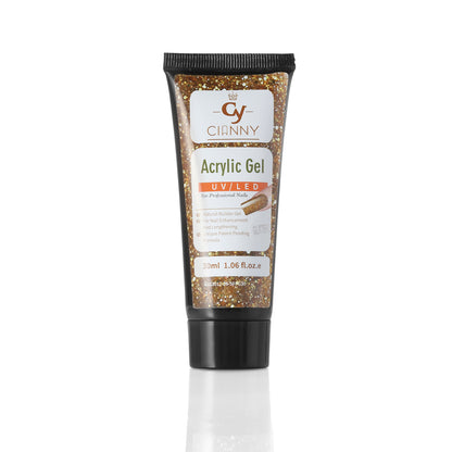 Acrygel, producto ideal para construir o alargar las uñas, fácilmente moldeable aporta resistencia y dureza. Bellos colores con glitter añadido.