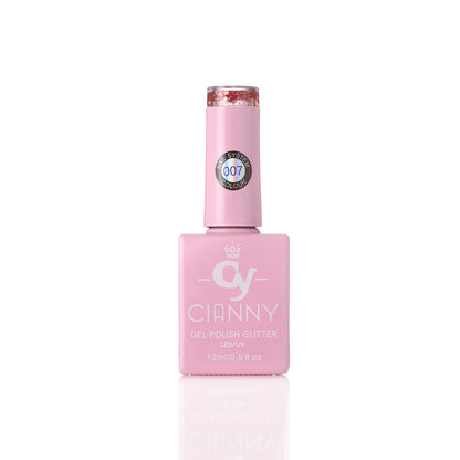 Gel polish super saturados con diferentes partículas de glitter.