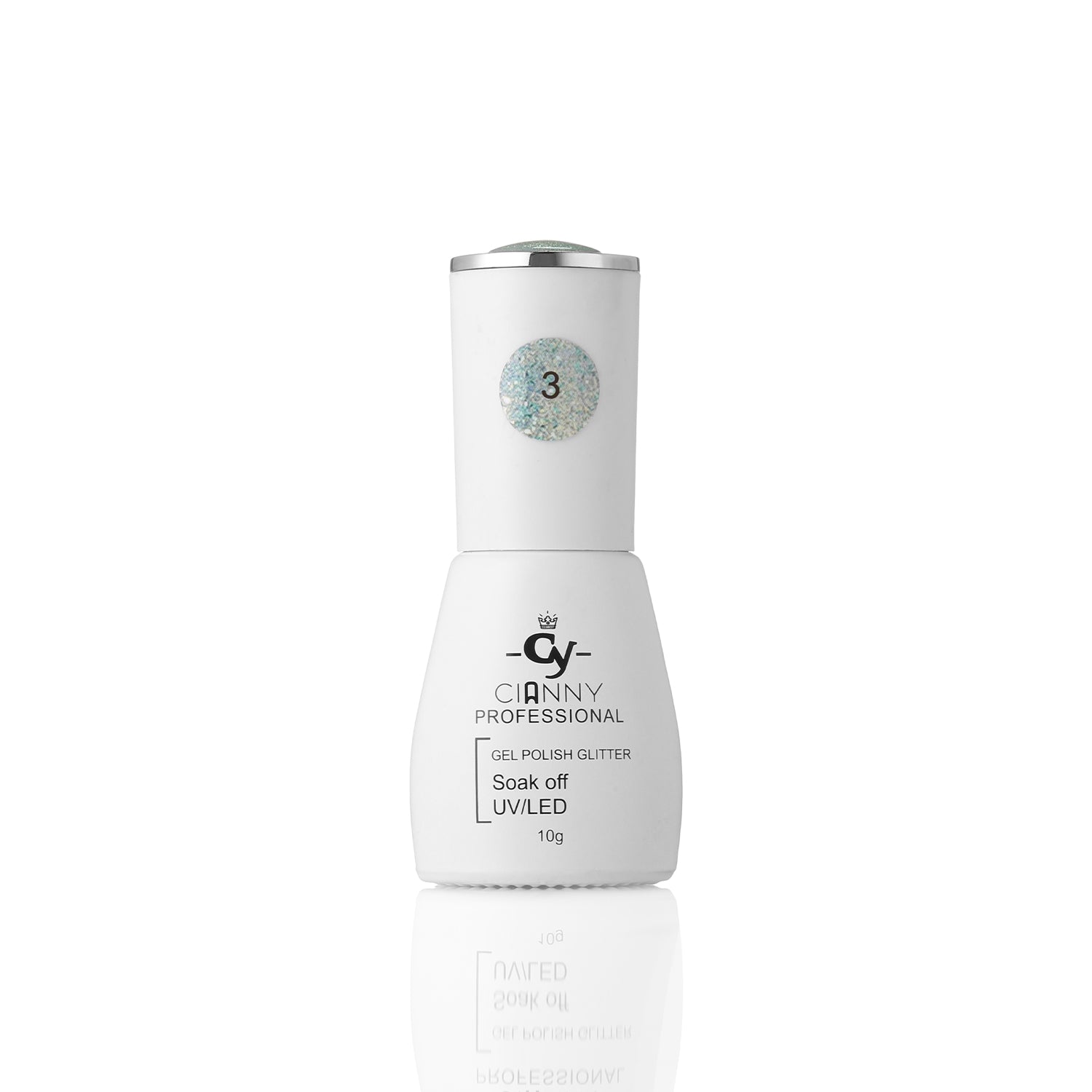 Gel polish con efecto reflectivo que se logra ver con juego de luces.