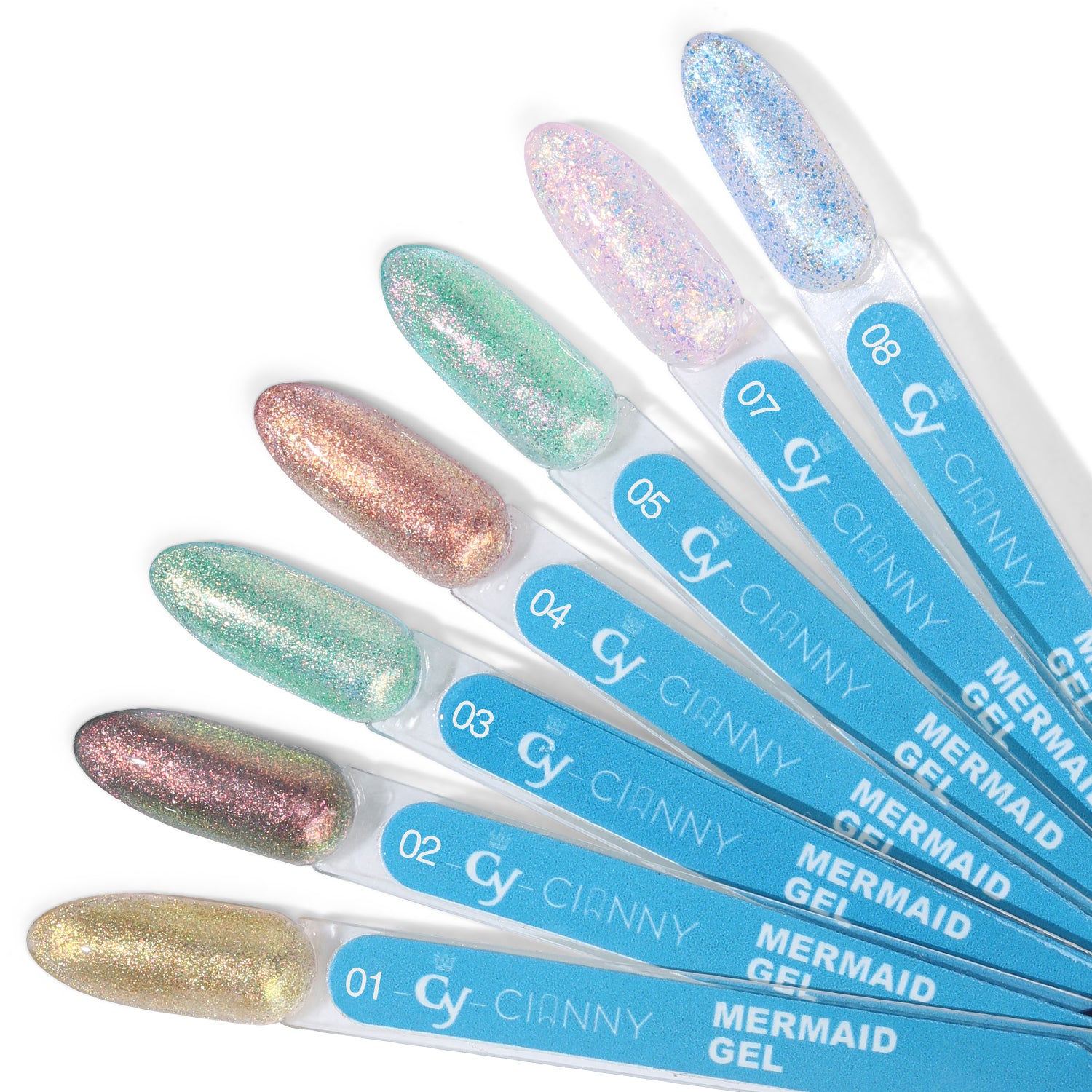 Gel polish con efecto reflectivo que se logra ver con juego de luces.