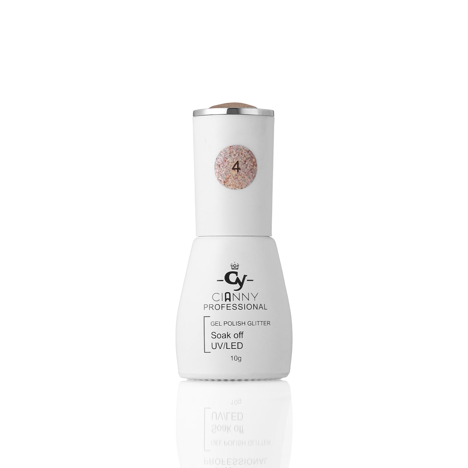 Gel polish con efecto reflectivo que se logra ver con juego de luces.