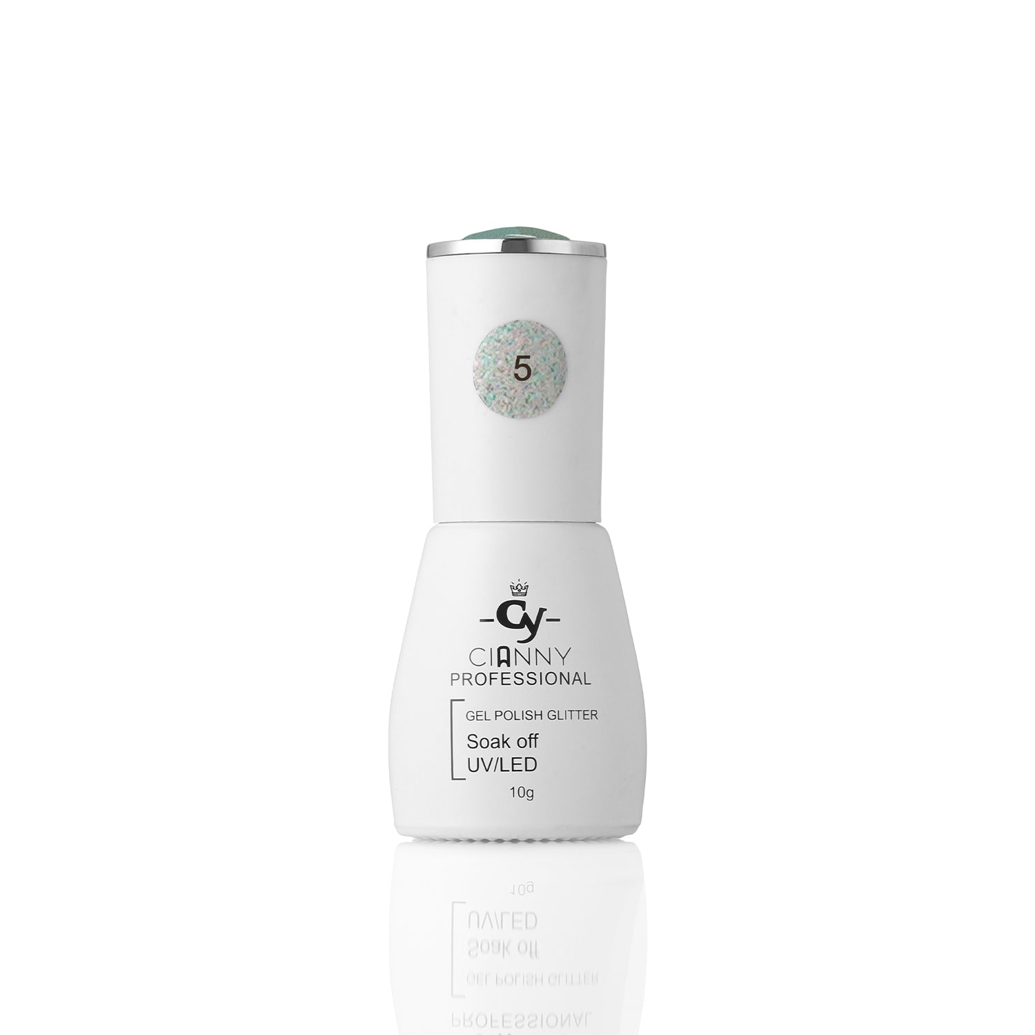 Gel polish con efecto reflectivo que se logra ver con juego de luces.