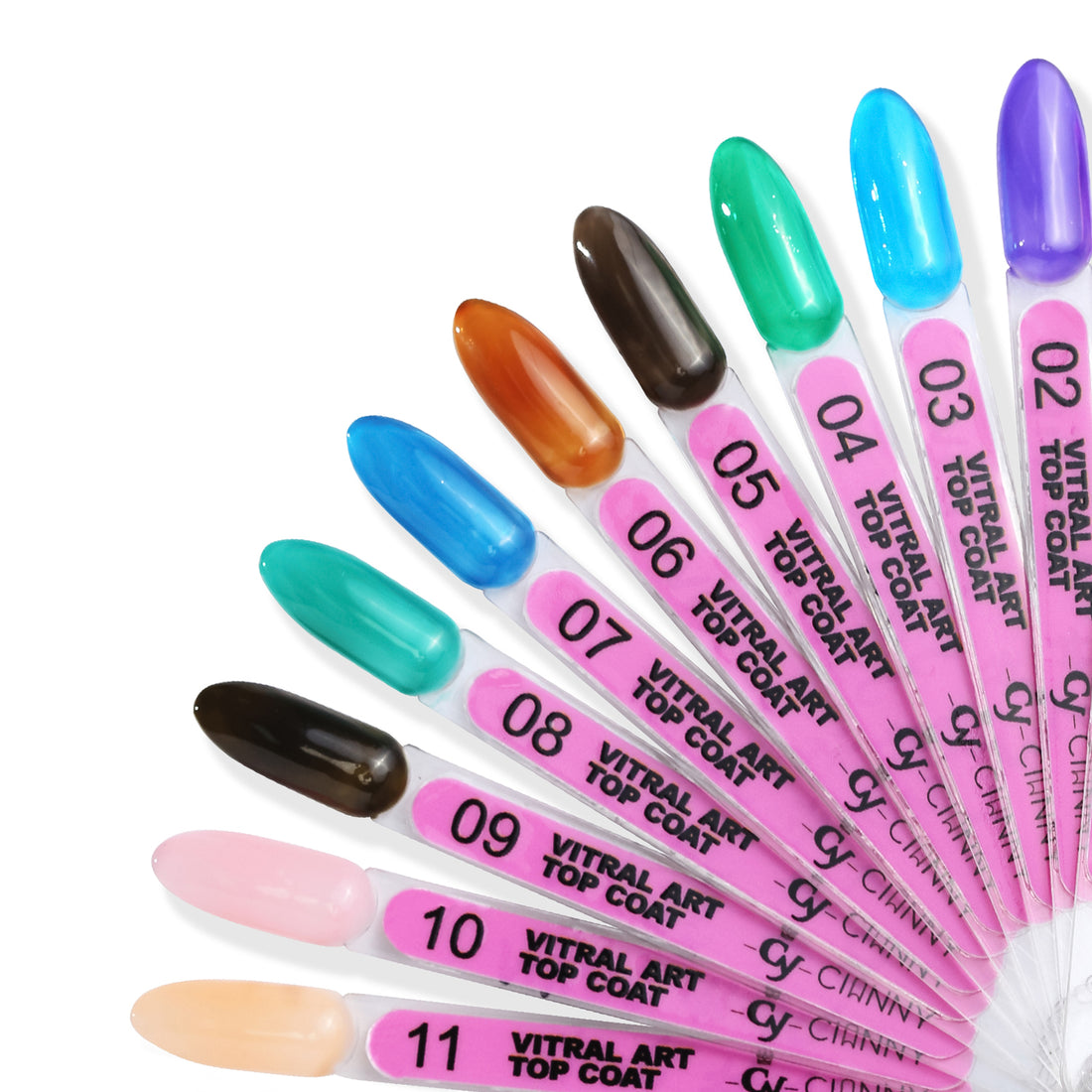 Top coat con color, gel traslucido con diversas tonalidades.