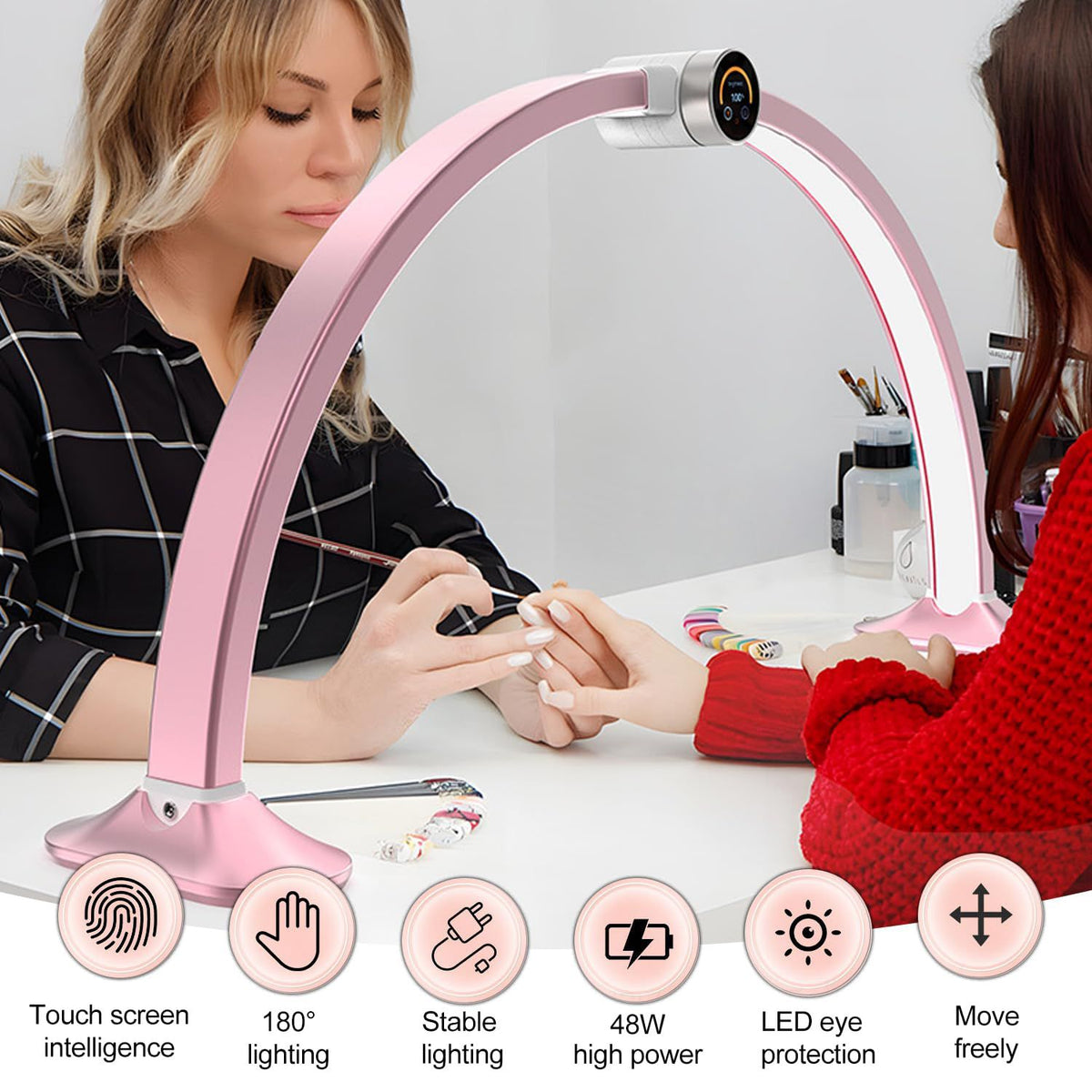 LAMPARA MEDIA LUNA MANICURISTA PROFESIONAL CIANNY